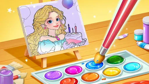Princess Game Fantasy Coloring screenshot