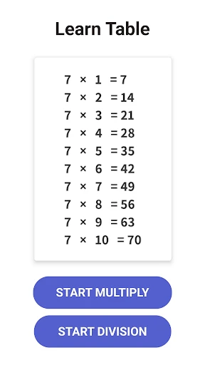 Times Table  - Learn Math screenshot
