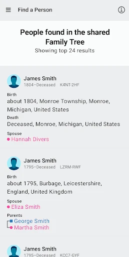 FamilySearch Tree screenshot
