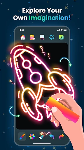 Magic Doodle: Glow Art Drawing screenshot