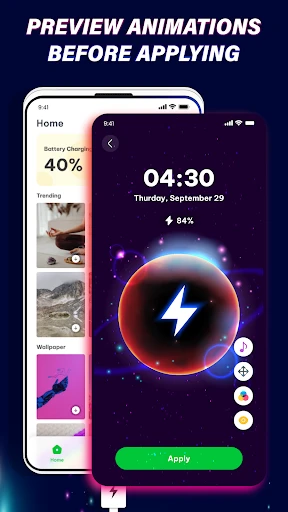 Battery Charging Animation 4D screenshot