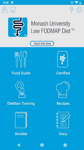 Monash University FODMAP diet screenshot