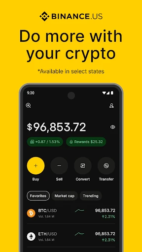 Binance.US: Buy BTC, DOGE, XRP screenshot