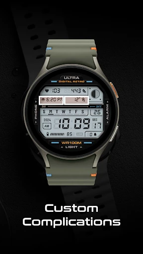 ULTRA Digital Retro watch face screenshot