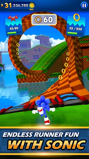 Sonic Dash Endless Runner Game screenshot