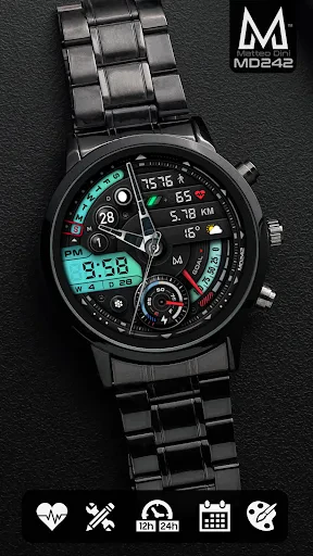 MD242 Hybrid watch face screenshot