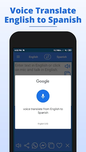 English to Spanish Translator screenshot