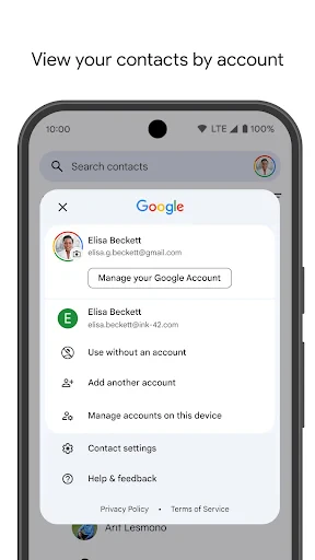 Contacts screenshot