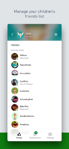 Xbox Family Settings screenshot