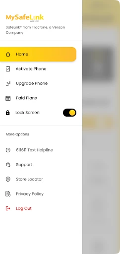My SafeLink screenshot