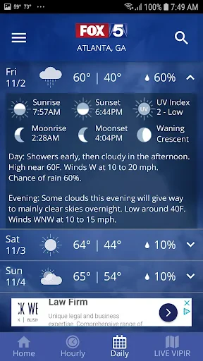 FOX 5 Storm Team Weather Radar screenshot