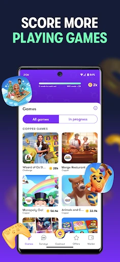 Copper: Play & Earn Cash Money screenshot