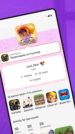 Gameram: Gaming social network screenshot