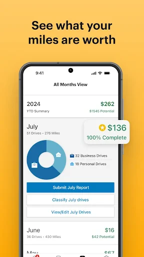 Mileage Tracker & Log - MileIQ screenshot