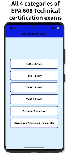EPA 608 Practice Test screenshot