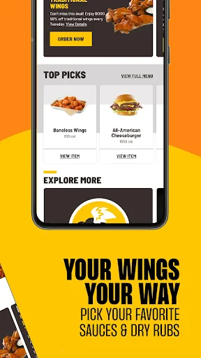 Buffalo Wild Wings Ordering screenshot