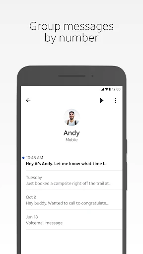 AT&T Visual Voicemail screenshot