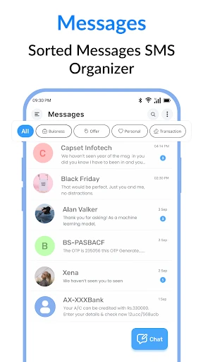Messages : SMS & Private Chat screenshot