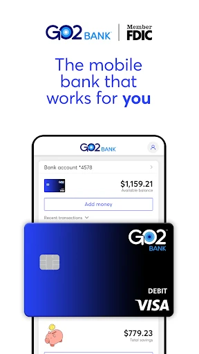 GO2bank: Mobile banking screenshot