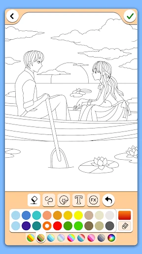 Valentines love coloring book screenshot