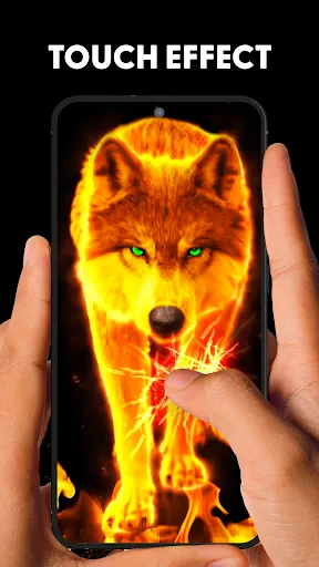 Fire Wallpaper Theme Lone Wolf screenshot