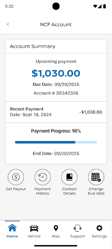 MyNISSAN® screenshot