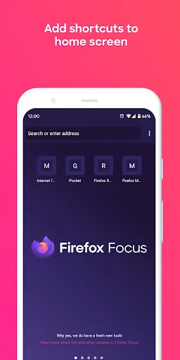 Firefox Focus: No Fuss Browser screenshot