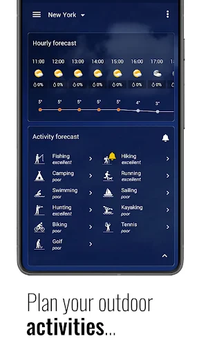 Transparent clock and weather screenshot