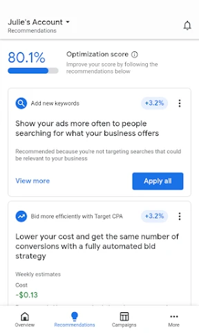 Google Ads screenshot