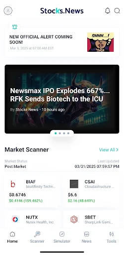 Stocks.News: Market Insights screenshot