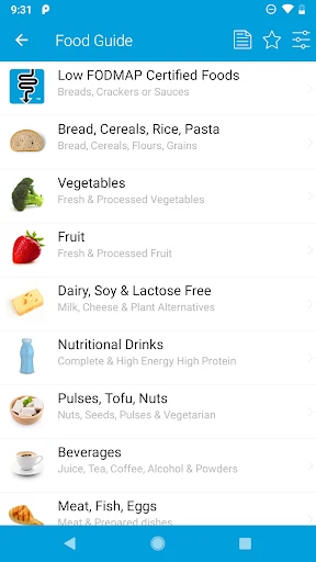 Monash University FODMAP diet screenshot