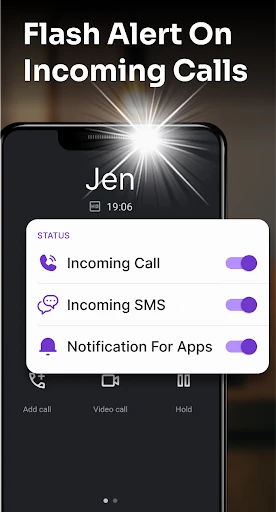 Flashlight : SMS & Call Alert screenshot