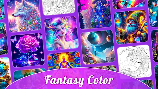Fantasy Color-Paint By Number screenshot