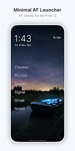 Olauncher. Minimal AF Launcher screenshot