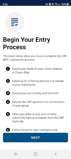 Mobile Passport Control screenshot