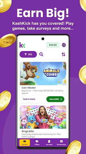 KashKick: Get paid to have fun screenshot