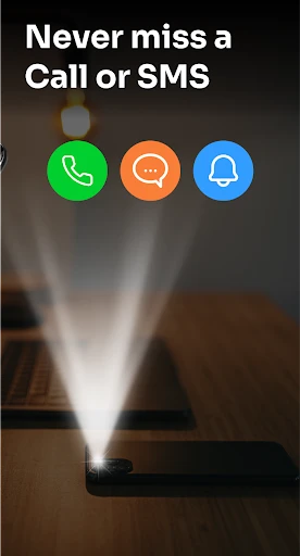 Flashlight : SMS & Call Alert screenshot