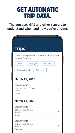 USAA DriveSafe screenshot