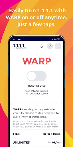 1.1.1.1 + WARP: Safer Internet screenshot
