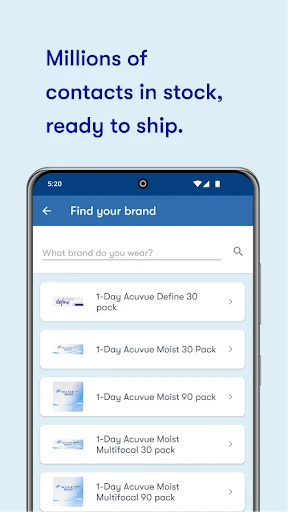1800 Contacts - Lens Store screenshot