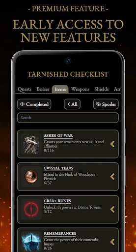 Tarnished Checklist Premium screenshot