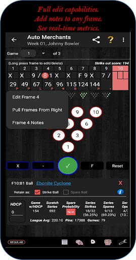 Premier Bowl Scorekeeper screenshot