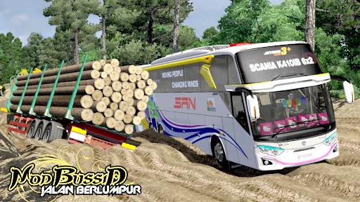 Mod Jalan Rusak Bussid Lumpur screenshot