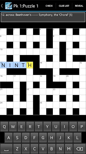 Crossword screenshot