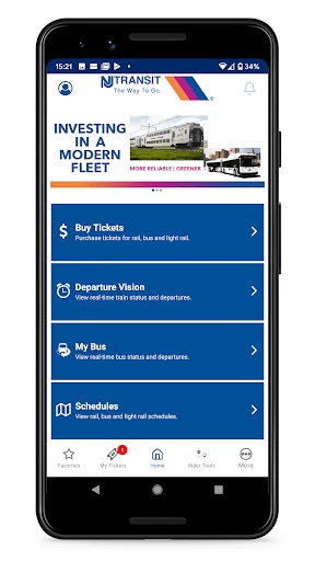 NJ TRANSIT Mobile App screenshot