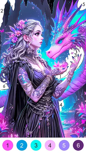 Fantasy Color-Paint By Number screenshot