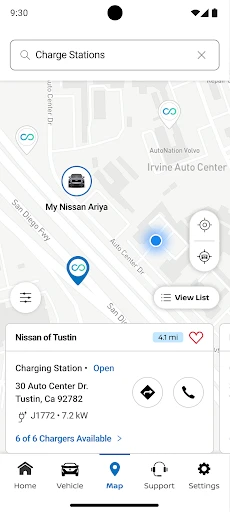 MyNISSAN® screenshot