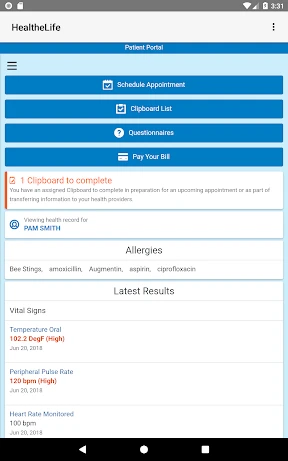 HealtheLife screenshot