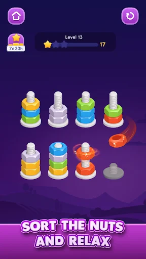 Nut Sort: Color Sorting Game screenshot