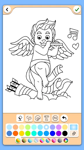 Valentines love coloring book screenshot